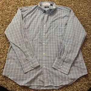 Men's Blue Checkered Button Down Shirt